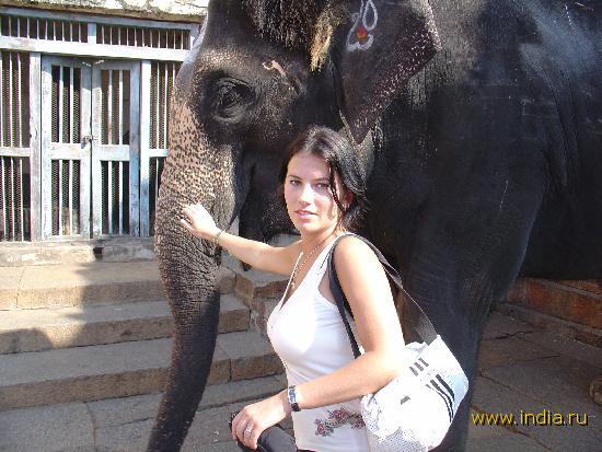 Я со слоником в Хампи 